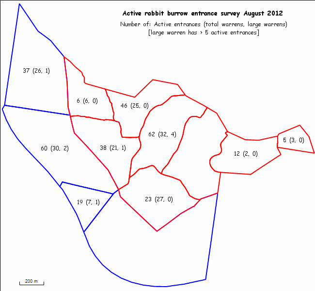 summary of active entrances, 2012
